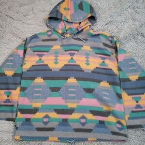 Denim Republic Womens Sweatshirt Plus 1X Hoodie Colorful Aztec Comfy Soft Cozy‎